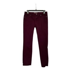 Calvin Klein maroon ankle skinny jeans